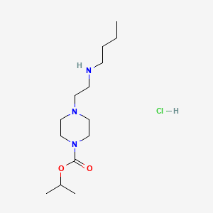 molecular formula C14H30ClN3O2 B14689003 1-Piperazinecarboxylic acid, 4-(2-(butylamino)ethyl)-, isopropyl ester, hydrochloride CAS No. 24269-67-8