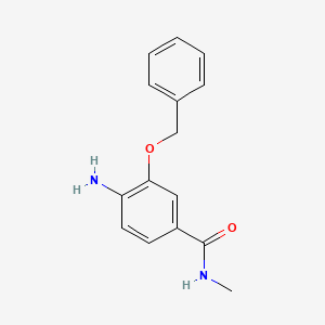 molecular formula C15H16N2O2 B1468902 4-Amino-3-(benzyloxy)-N-methylbenzamide CAS No. 1216112-24-1