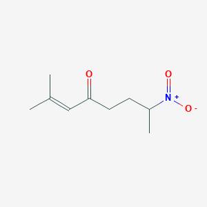 molecular formula C9H15NO3 B14689037 2-Methyl-7-nitrooct-2-en-4-one CAS No. 26728-65-4