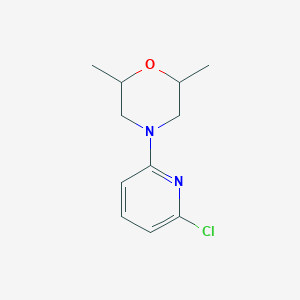 molecular formula C11H15ClN2O B1468907 4-(6-Chloropyridin-2-yl)-2,6-dimethylmorpholine CAS No. 1341911-10-1