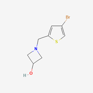 molecular formula C8H10BrNOS B1468908 1-[(4-溴噻吩-2-基)甲基]氮杂环丁-3-醇 CAS No. 1343743-52-1