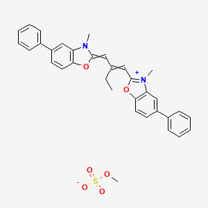 Benzoxazolium, 3-methyl-2-[2-[(3-methyl-5-phenyl-2(3H)-benzoxazolylidene)methyl]-1-butenyl]-5-phenyl-, methyl sulfate