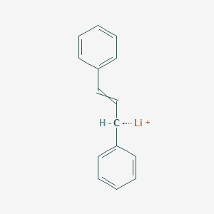 molecular formula C15H13Li B14689084 lithium;3-phenylprop-1-enylbenzene CAS No. 34631-38-4