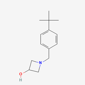 molecular formula C14H21NO B1468910 1-[(4-叔丁基苯基)甲基]氮杂环丙醇 CAS No. 1331736-97-0