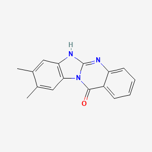 Benzimidazo(2,1-b)quinazolin-12(6H)-one, 8,9-dimethyl-