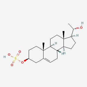 molecular formula C21H34O5S B14689111 20alpha-Dihydroprognenolone-sulfate CAS No. 26838-20-0