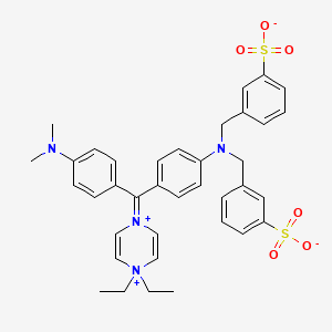 (4-((4-(Bis((3-sulphophenyl)methyl)amino)phenyl)(4-(dimethylamino)phenyl)methylene)-2,5-cyclohexadien-1-ylidene)dimethylammonium