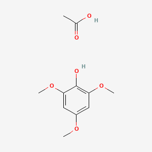 molecular formula C11H16O6 B14689141 Acetic acid;2,4,6-trimethoxyphenol CAS No. 30225-90-2