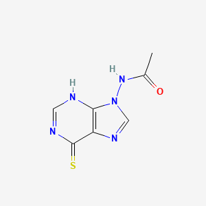 molecular formula C7H7N5OS B14689149 N-(6-sulfanylidene-3H-purin-9-yl)acetamide CAS No. 34993-27-6