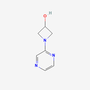 molecular formula C7H9N3O B1468918 1-(Pyrazin-2-yl)azetidin-3-ol CAS No. 1342906-03-9