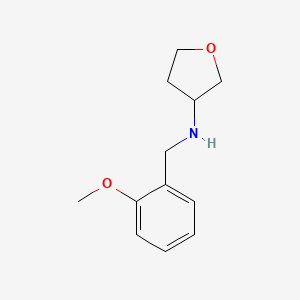 molecular formula C12H17NO2 B1468919 N-[(2-methoxyphenyl)methyl]oxolan-3-amine CAS No. 1342857-44-6