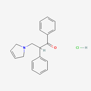 molecular formula C19H20ClNO B14689217 2-Phenyl-3-(3,4-pyrrolin-1-yl)propiophenone hydrochloride CAS No. 31617-17-1