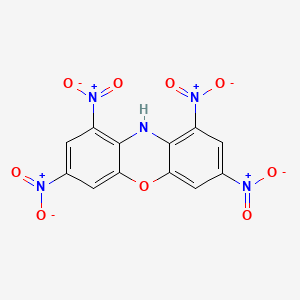 molecular formula C12H5N5O9 B14689236 10H-Phenoxazine, 1,3,7,9-tetranitro- CAS No. 24050-28-0