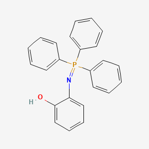 molecular formula C24H20NOP B14689254 2-[(Triphenyl-lambda~5~-phosphanylidene)amino]phenol CAS No. 33345-15-2