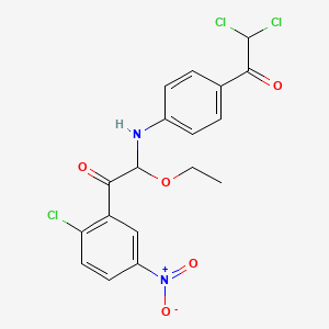 1-(2-Chloro-5-nitrophenyl)-2-((4-(dichloroacetyl)phenyl)amino)-2-ethoxyethanone