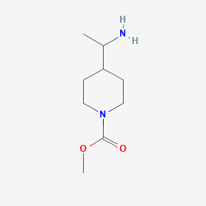 molecular formula C9H18N2O2 B1468930 Methyl 4-(1-aminoethyl)piperidine-1-carboxylate CAS No. 1344194-88-2