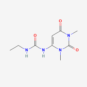 Urea, 1-ethyl-3-(1,2,3,6-tetrahydro-1,3-dimethyl-2,6-dioxo-4-pyrimidinyl)-, hydrate