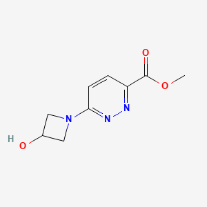molecular formula C9H11N3O3 B1468933 Methyl 6-(3-hydroxyazetidin-1-yl)pyridazine-3-carboxylate CAS No. 1342765-99-4