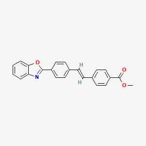 Benzoic acid, 4-(2-(4-(2-benzoxazolyl)phenyl)ethenyl)-, methyl ester