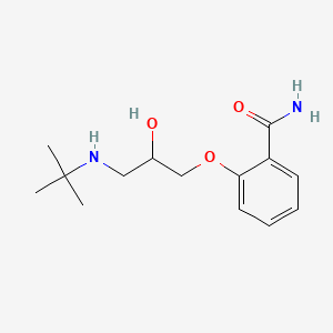 molecular formula C14H22N2O3 B14689368 Benzamide, o-(3-(tert-butylamino)-2-hydroxypropoxy)- CAS No. 34264-57-8