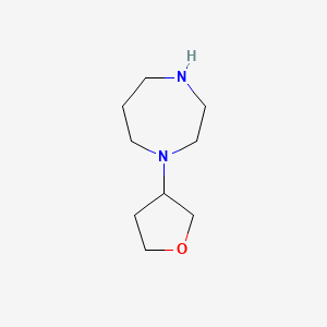 molecular formula C9H18N2O B1468937 1-(Oxolan-3-yl)-1,4-diazepane CAS No. 1343444-15-4