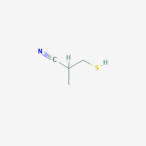 molecular formula C4H7NS B14689377 2-Methyl-3-sulfanylpropanenitrile CAS No. 31890-79-6