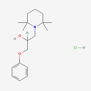 molecular formula C18H30ClNO2 B14689431 alpha-(Phenoxymethyl)-2,2,6,6-tetramethyl-1-piperidineethanol hydrochloride CAS No. 23793-76-2