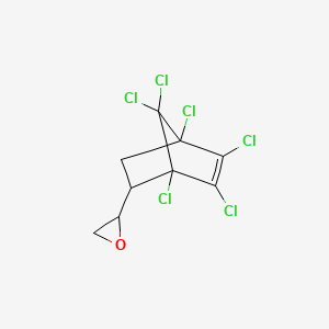 molecular formula C9H6Cl6O B14689472 2-(1,4,5,6,7,7-Hexachlorobicyclo[2.2.1]hept-5-en-2-yl)oxirane CAS No. 28487-52-7