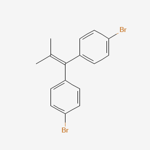 molecular formula C16H14Br2 B14689476 1,1'-(2-Methylprop-1-ene-1,1-diyl)bis(4-bromobenzene) CAS No. 26957-40-4