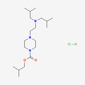 1-Piperazinecarboxylic acid, 4-(2-(diisobutylamino)ethyl)-, isobutyl ester, hydrochloride