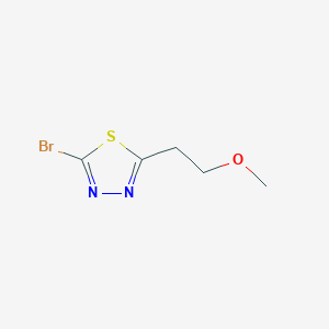 molecular formula C5H7BrN2OS B1468951 2-Bromo-5-(2-methoxyethyl)-1,3,4-thiadiazole CAS No. 1344107-53-4