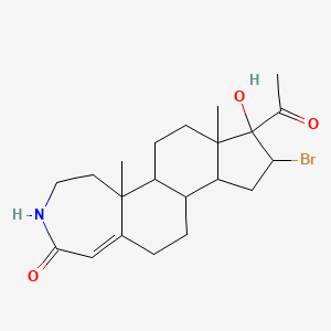 1-Acetyl-2-bromo-1-hydroxy-10a,12a-dimethyl-2,3,3a,3b,4,5,8,9,10,10b,11,12-dodecahydroindeno[4,5-i][3]benzazepin-7-one