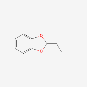 molecular formula C10H12O2 B14689525 1,3-Benzodioxole, 2-propyl- CAS No. 30458-34-5