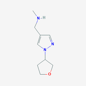 molecular formula C9H15N3O B1468955 methyl({[1-(oxolan-3-yl)-1H-pyrazol-4-yl]methyl})amine CAS No. 1340085-60-0