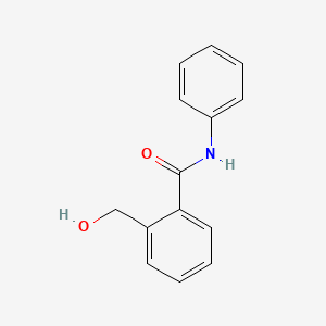 molecular formula C14H13NO2 B14689557 2-(Hydroxymethyl)-N-phenylbenzamide CAS No. 33966-11-9