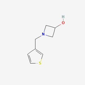 molecular formula C8H11NOS B1468957 1-[(Thiophen-3-yl)methyl]azetidin-3-ol CAS No. 1342966-96-4