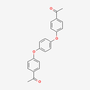 molecular formula C22H18O4 B14689576 Ethanone, 1,1'-[1,4-phenylenebis(oxy-4,1-phenylene)]bis- CAS No. 24319-76-4