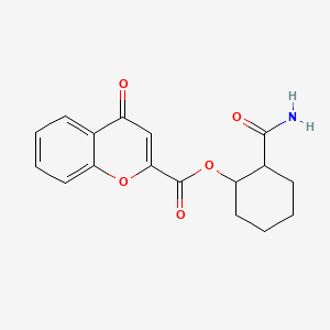 (2-carbamoylcyclohexyl) 4-oxochromene-2-carboxylate