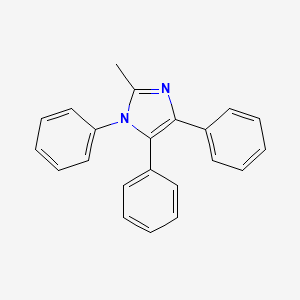 molecular formula C22H18N2 B14689612 1H-Imidazole, 2-methyl-1,4,5-triphenyl- CAS No. 24499-04-5