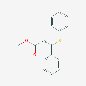 molecular formula C16H14O2S B14689631 Methyl 3-phenyl-3-(phenylsulfanyl)prop-2-enoate CAS No. 34875-13-3