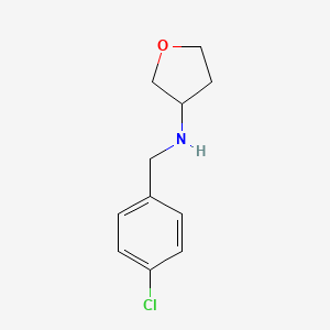 N-[(4-chlorophenyl)methyl]oxolan-3-amine