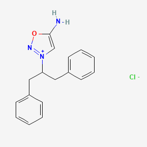 molecular formula C17H18ClN3O B14689737 3-(alpha-Benzylphenethyl)sydnone imine hydrochloride CAS No. 35819-56-8