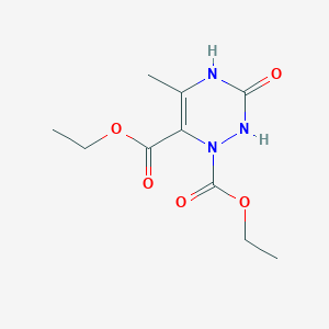 molecular formula C10H15N3O5 B14689768 Diethyl 5-methyl-3-oxo-3,4-dihydro-1,2,4-triazine-1,6(2H)-dicarboxylate CAS No. 26154-45-0