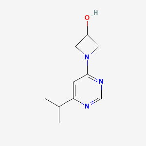 molecular formula C10H15N3O B1468977 1-[6-(Propan-2-yl)pyrimidin-4-yl]azetidin-3-ol CAS No. 1342440-73-6