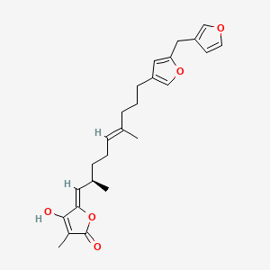 molecular formula C25H30O5 B14689808 Ircinin II CAS No. 35761-52-5