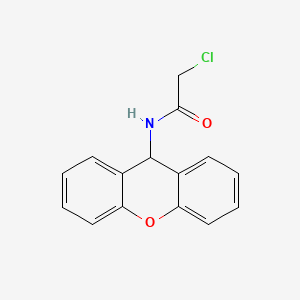 molecular formula C15H12ClNO2 B14689810 2-chloro-N-(9H-xanthen-9-yl)acetamide CAS No. 33564-51-1