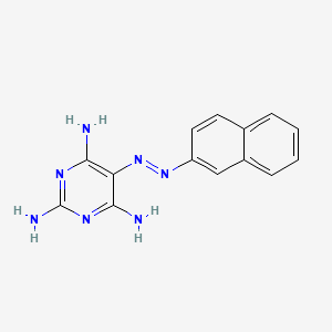 molecular formula C14H13N7 B14689816 5-(beta-Naphthylazo)-2,4,6-triaminopyrimidine CAS No. 32524-44-0