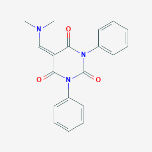 molecular formula C19H17N3O3 B14689831 5-[(Dimethylamino)methylidene]-1,3-diphenylpyrimidine-2,4,6(1H,3H,5H)-trione CAS No. 35824-96-5