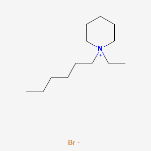 molecular formula C13H28BrN B14689879 1-Ethyl-1-hexylpiperidinium bromide CAS No. 24234-06-8