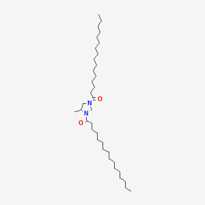 molecular formula C36H70N2O2 B14689960 1,1'-(4-Methylimidazolidine-1,3-diyl)dihexadecan-1-one CAS No. 32634-14-3